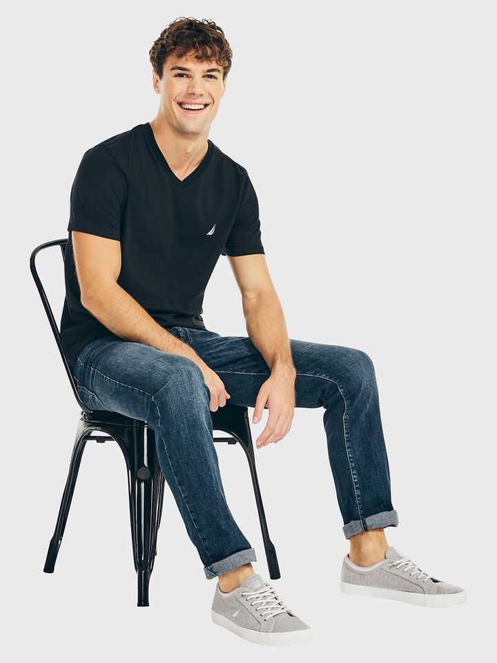 Nautica Essentials Collection Deck Tee, Black, hi-res image number 4