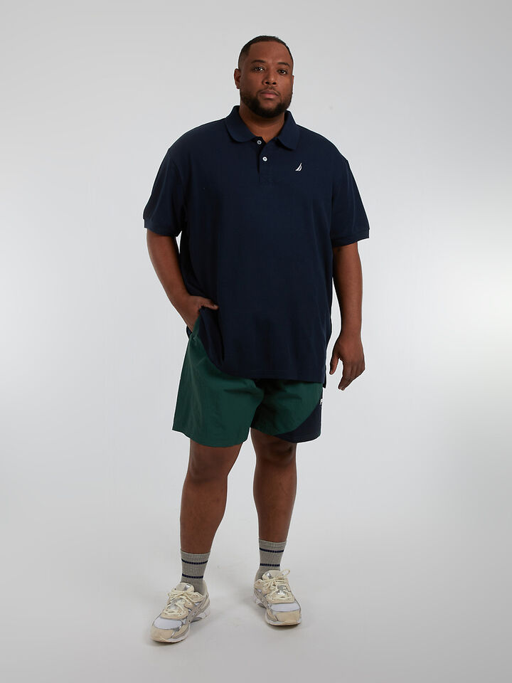 Big & Tall Tribeca Pique Cotton Polo, Navy, hi-res image number 3
