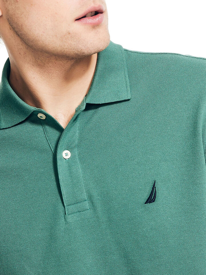 Essentials Regular Fit Pique Polo, Bay Pine, hi-res image number 4