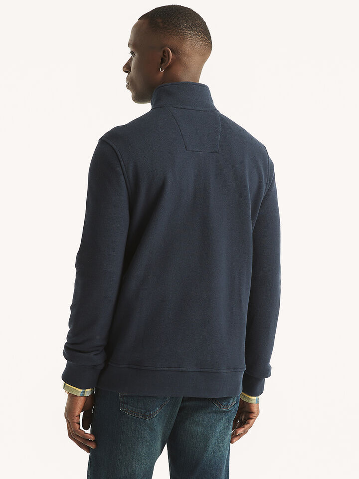 Pique Fleece Regular Fit &frac14; Zip Sweater