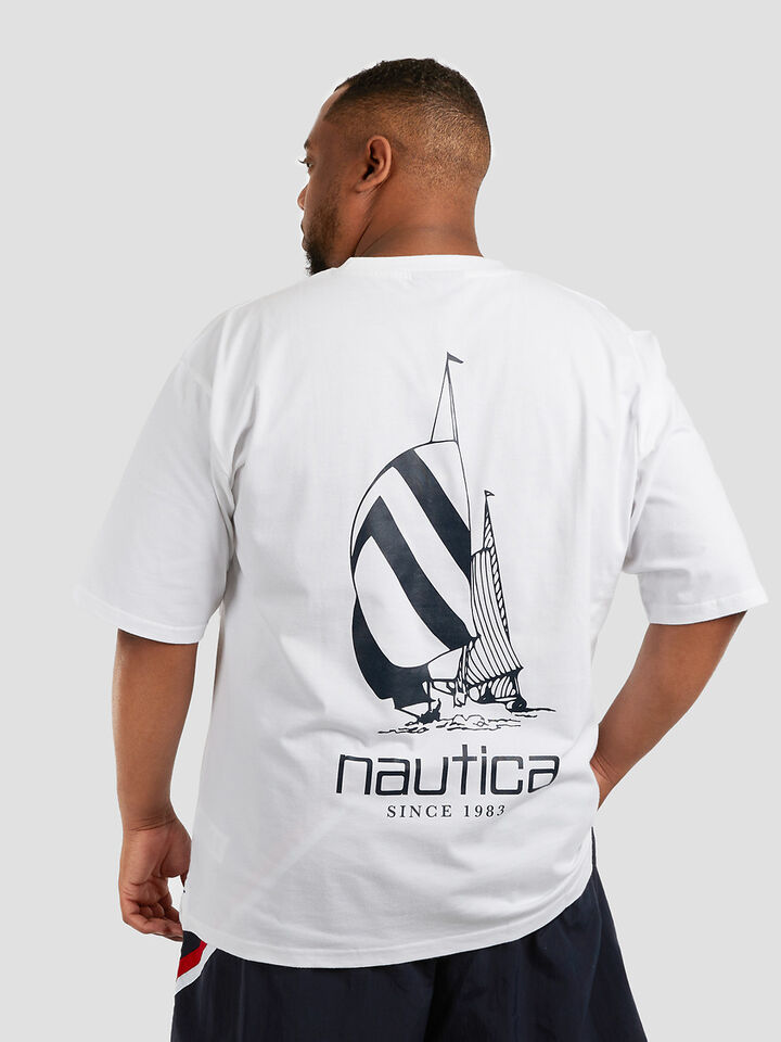 Big & Tall Essentials Cowes Tee, White, hi-res image number 2