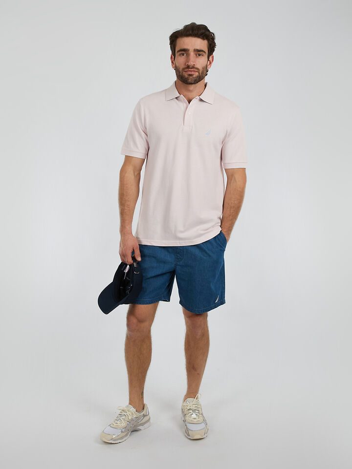 Nautica Essentials Pique Cotton Brent Polo, Light Pink, hi-res image number 3