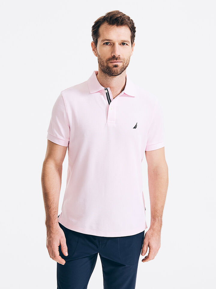 Essentials Regular Fit Pique Polo, Cradle Pink, hi-res image number 1