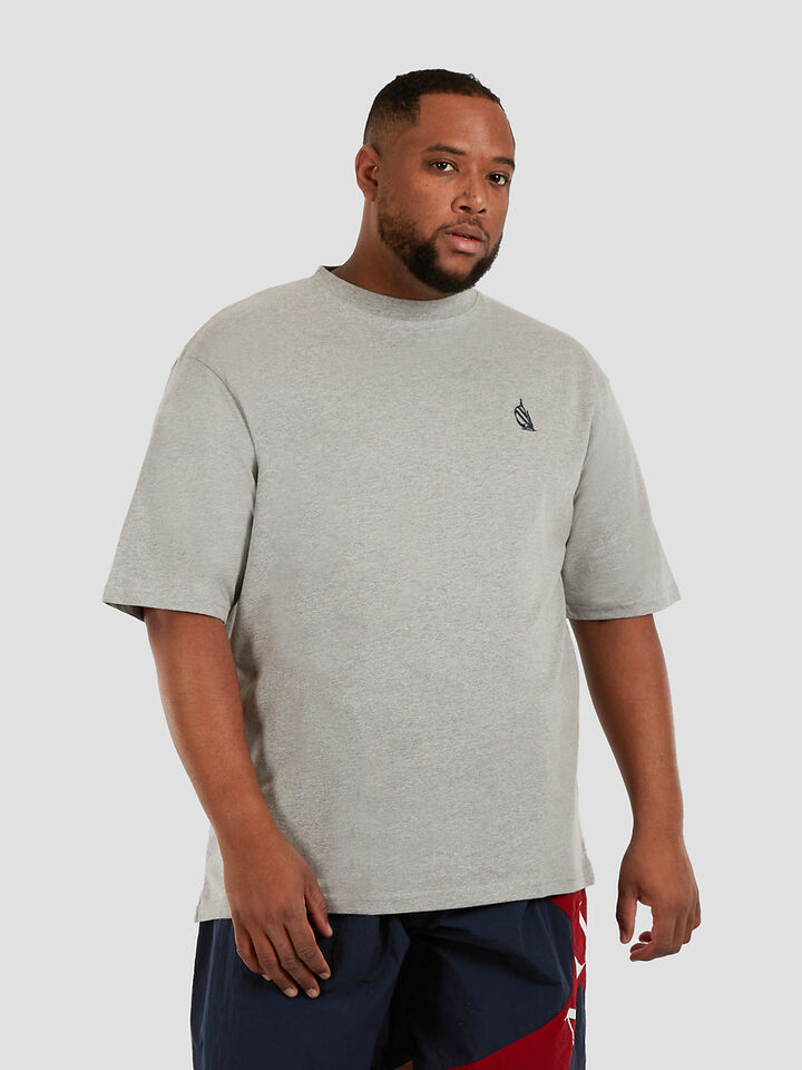 Big & Tall Essentials Cowes Tee, Grey Heather, hi-res image number 1