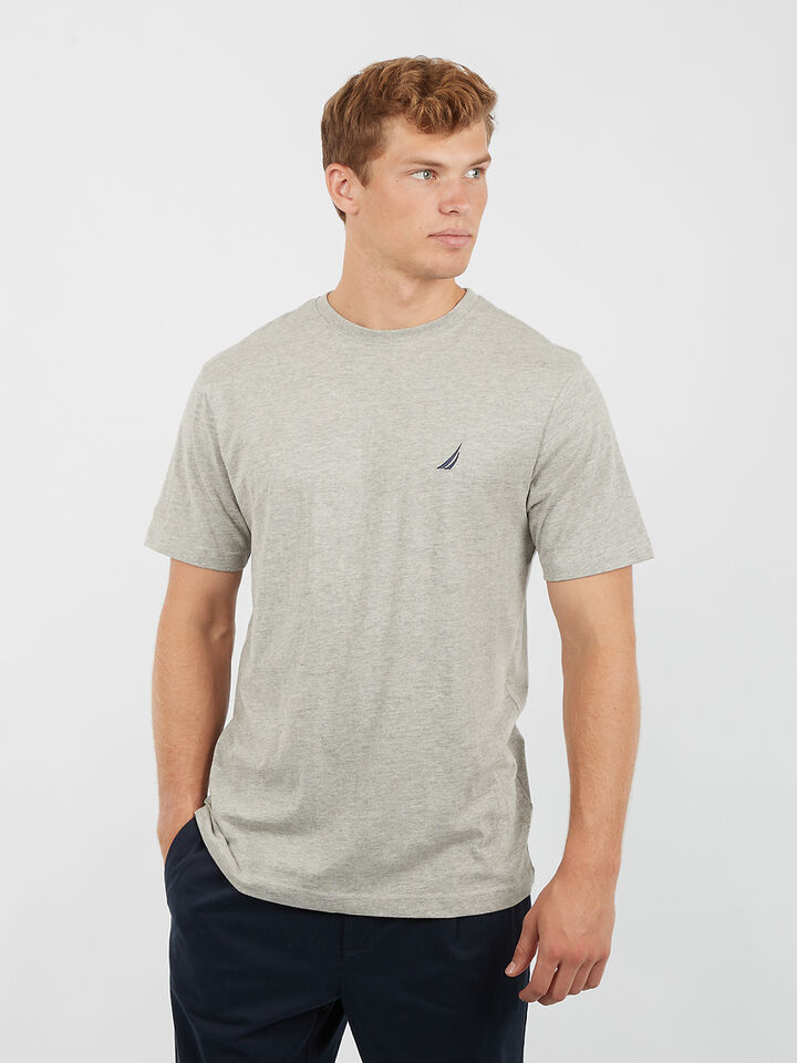 Nautica Essentials Collection Bowen Tee, Grey Marl, hi-res image number 1