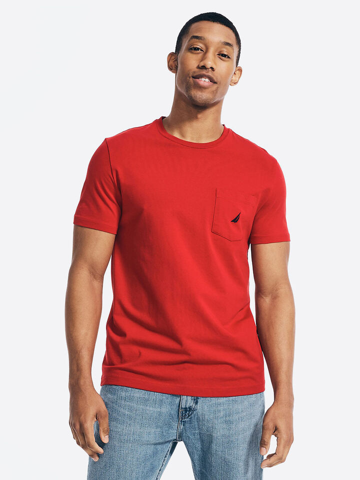 Pocket Regular Fit Tee, Nautica Red, hi-res image number 1