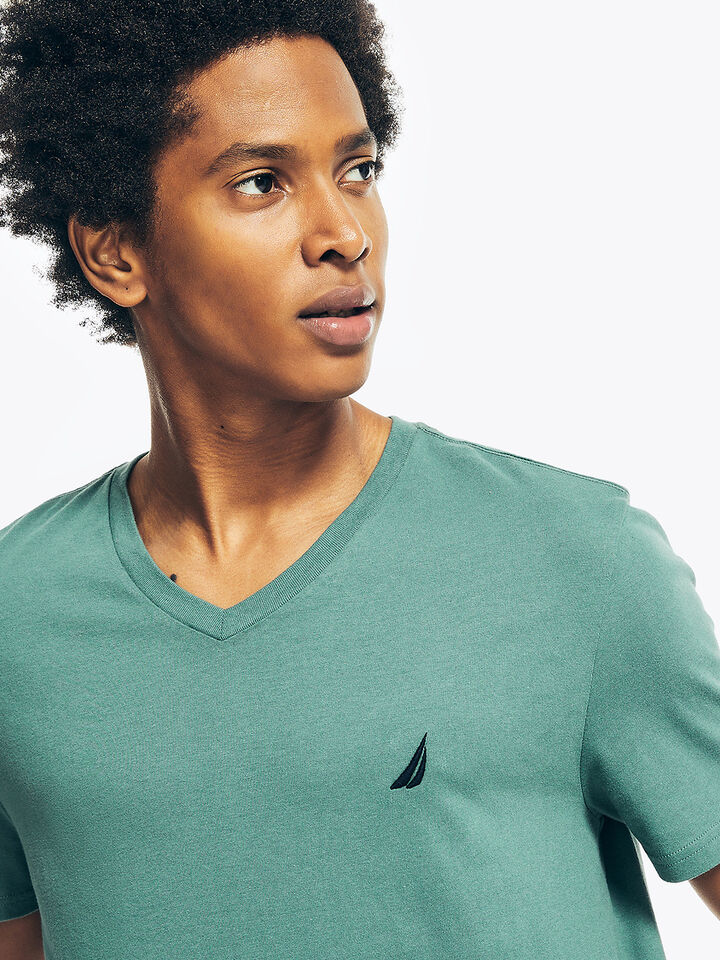 Nautica Essentials Collection Regular Fit Deck Tee, Silver Pine, hi-res image number 4
