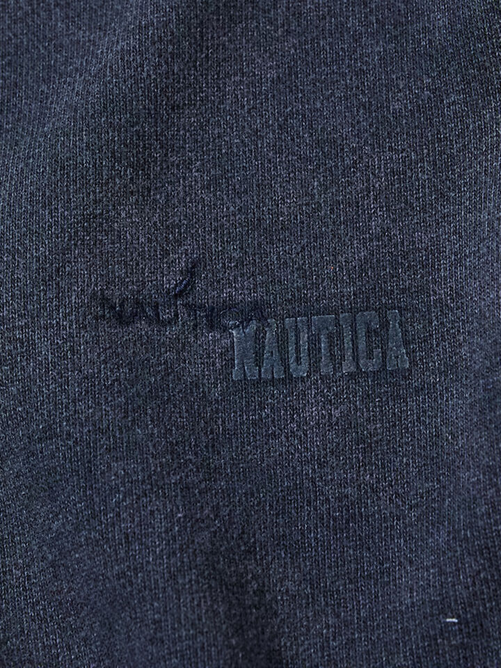 Nautica Japan Bleached Hidden Logo Crew Sweat, Navy, hi-res image number 2