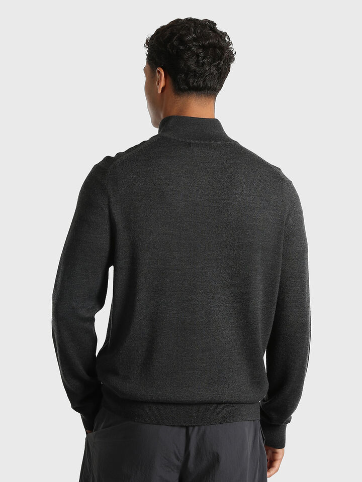 Australian Merino Wool Blend &frac14; Zip Regular Fit Sweater