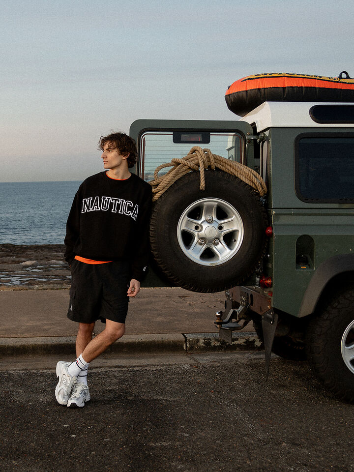 Relaxed Fit Heavyweight Metcalf Sweater, Black, hi-res image number 4