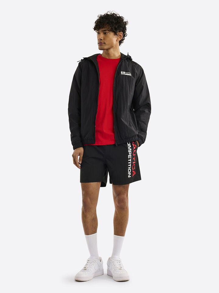 Nautica Competition Port Track Top, Black, hi-res image number 3