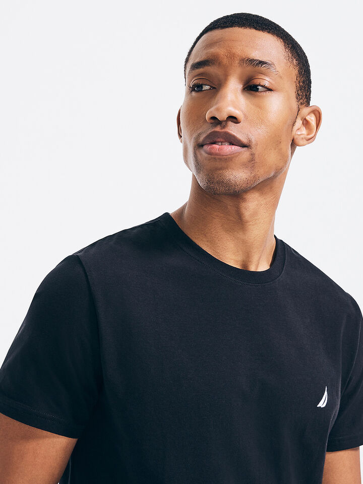 Regular Fit Crew T-shirt, True Black, hi-res image number 4