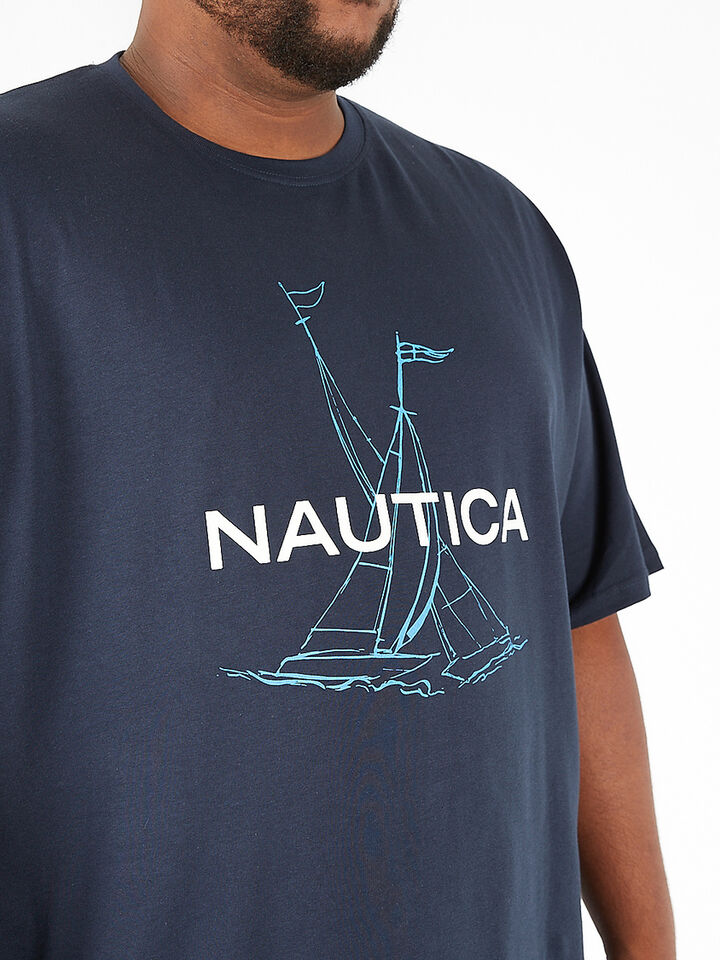 Big & Tall Nautica Essentials Collection Archie Tee, Navy, hi-res image number 3