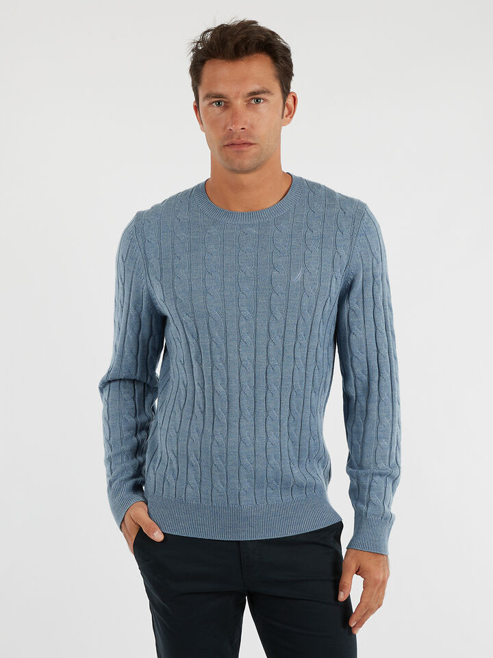 Merino Wool Cable Knit Sweater