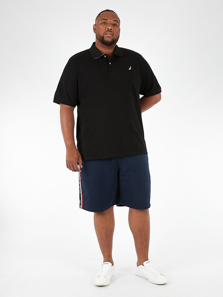 Big & Tall Essentials Brent Pique Cotton Polo, Black, hi-res image number 4