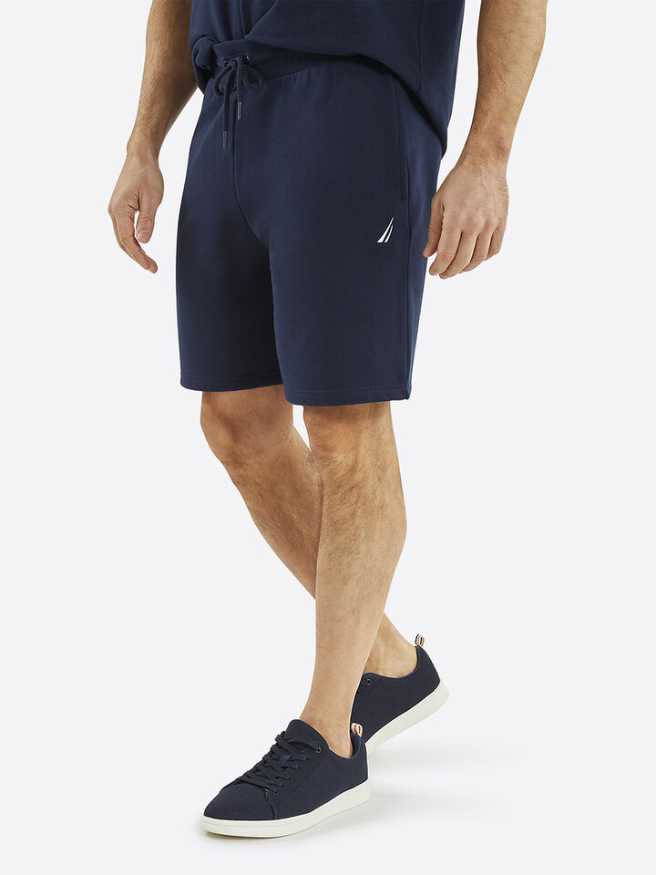 Sawton 7.5" Fleece Track Shorts, Navy, hi-res image number 1