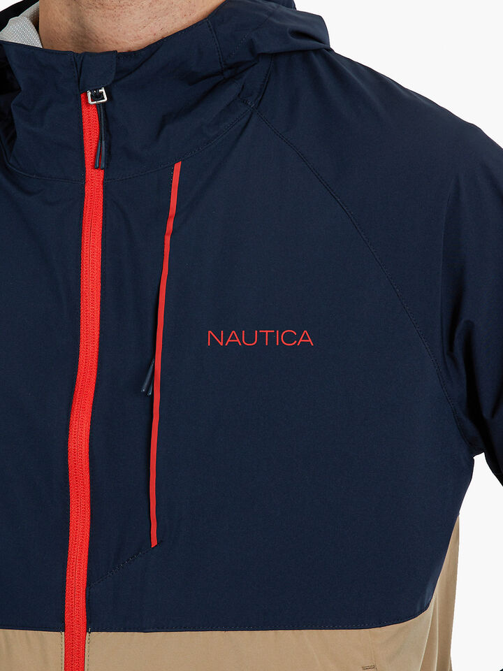 Lightweight Regular Fit Packable Shell Jacket, Navy Seas, hi-res image number 3