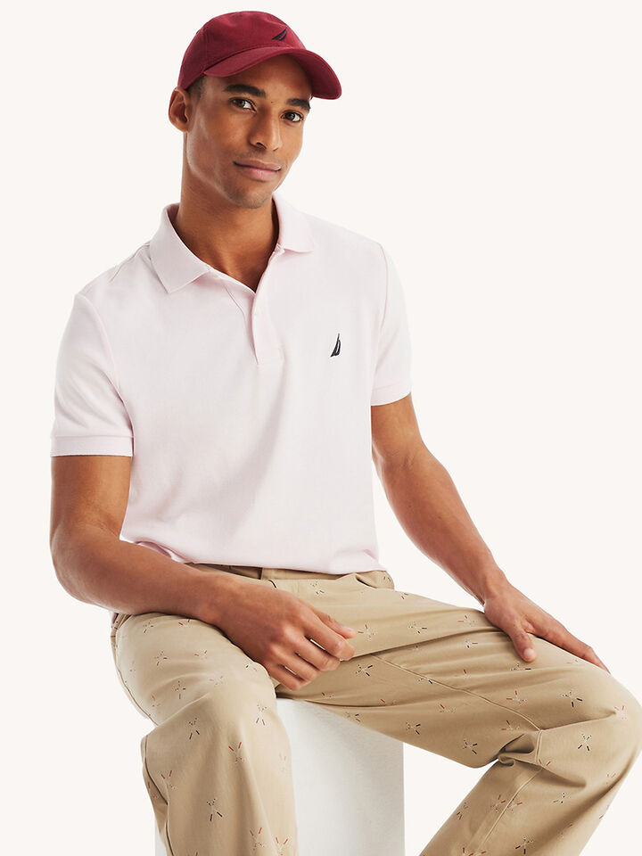 Nautica Essentials Interlock Slim Fit Polo, Cradle Pink, hi-res image number 3