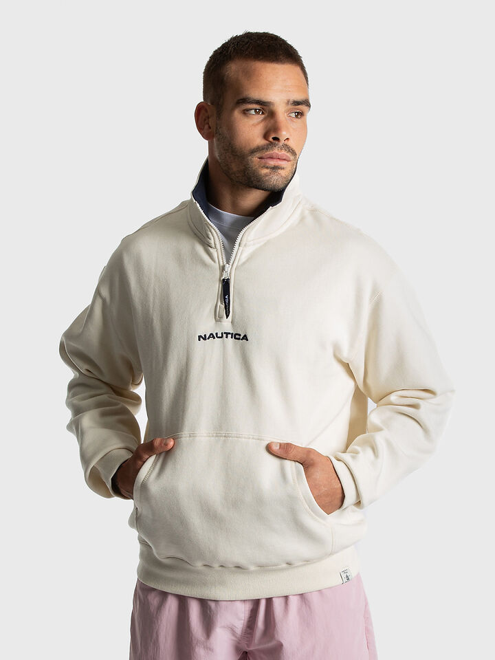 Relaxed Fit Navigate 1/4 Zip Fleece Sweater