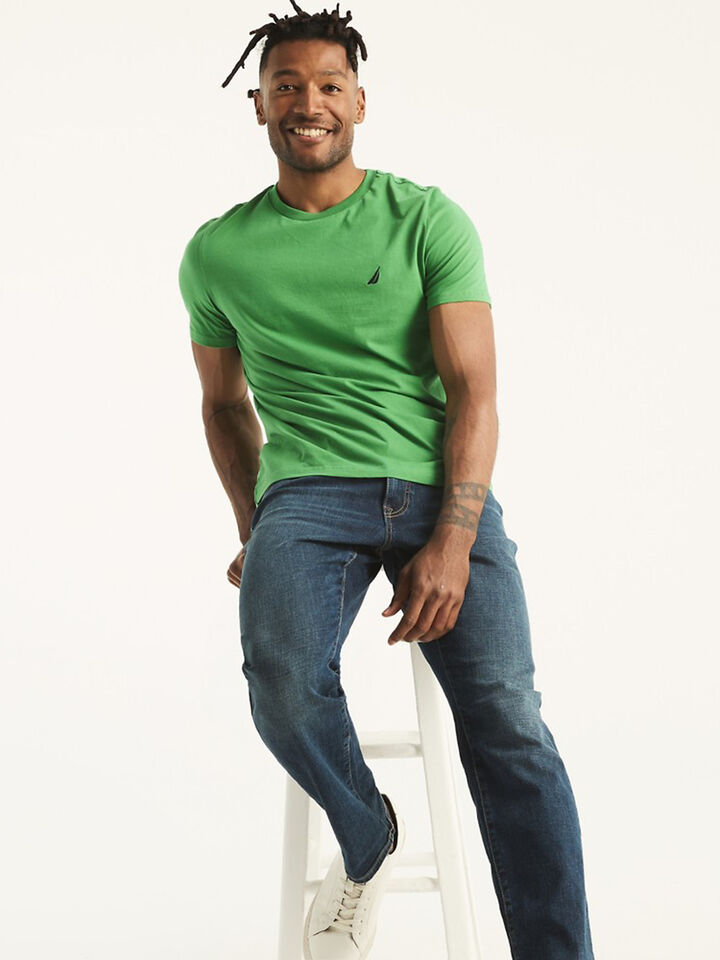 Emblem Regular Fit Tee, Fair Green, hi-res image number 3