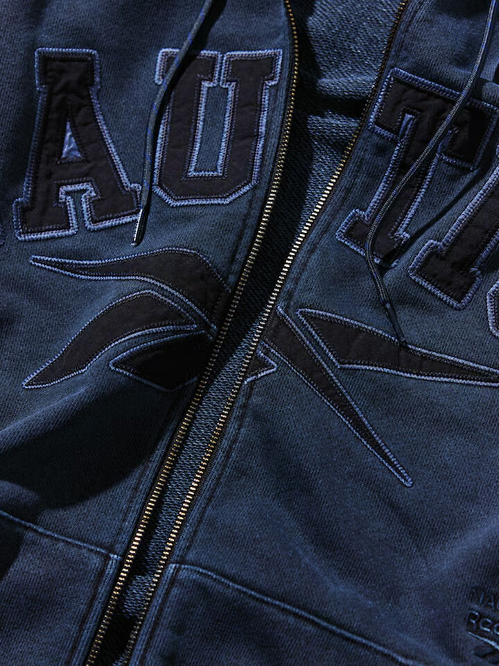 Special Edition Nautica Japan x Reebok Pigment Dyed Zip Hoodie, Navy, hi-res image number 7