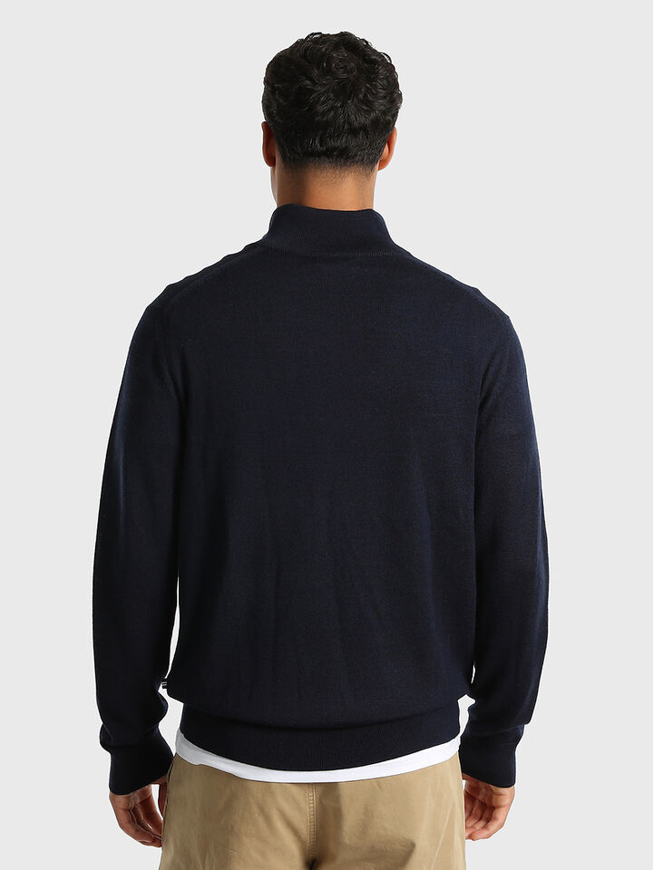 Australian Merino Wool Blend &frac14; Zip Regular Fit Sweater