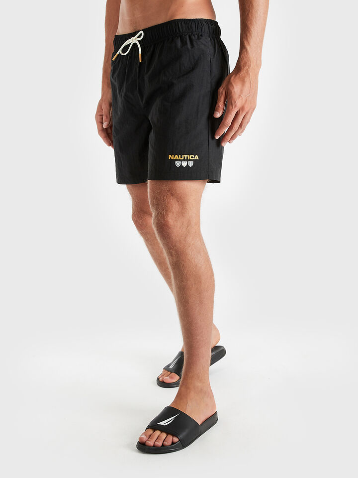 Shield 6" Swim Shorts, Black, hi-res image number 1