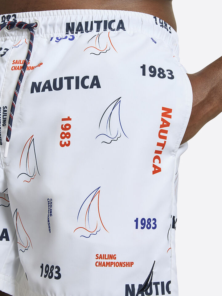 Vladimir 6" Swim Short, White, hi-res image number 4