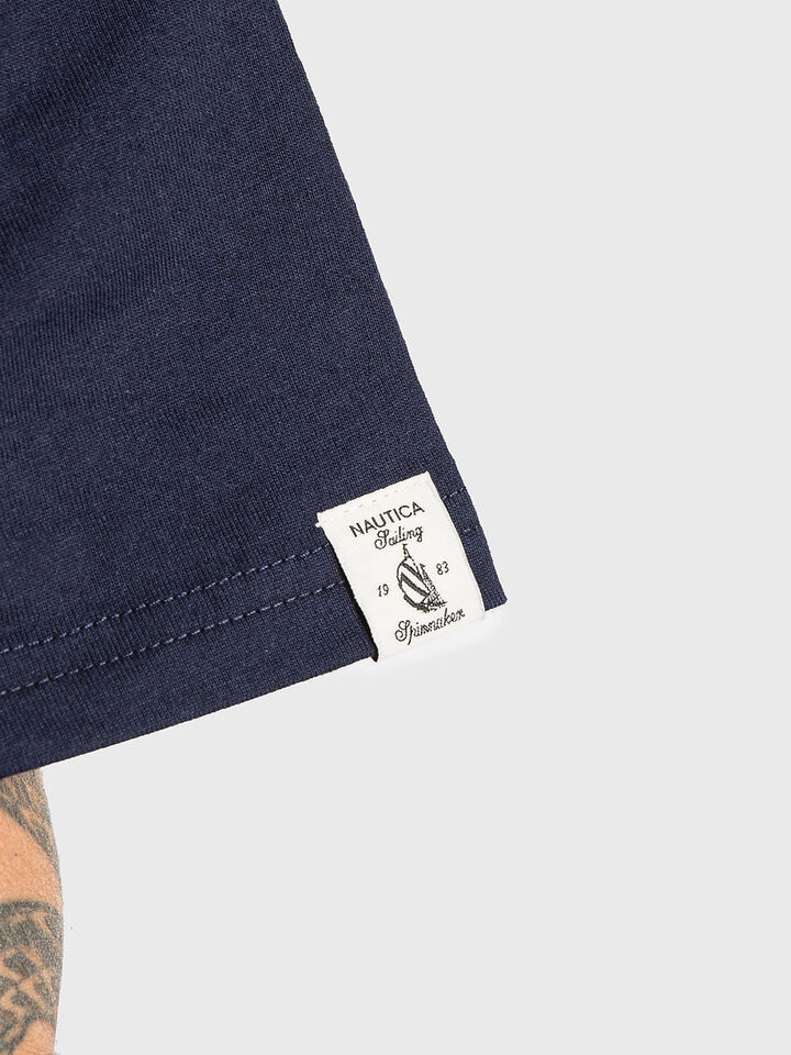 Box Fit Basic Logo T-shirt, Navy, hi-res image number 3