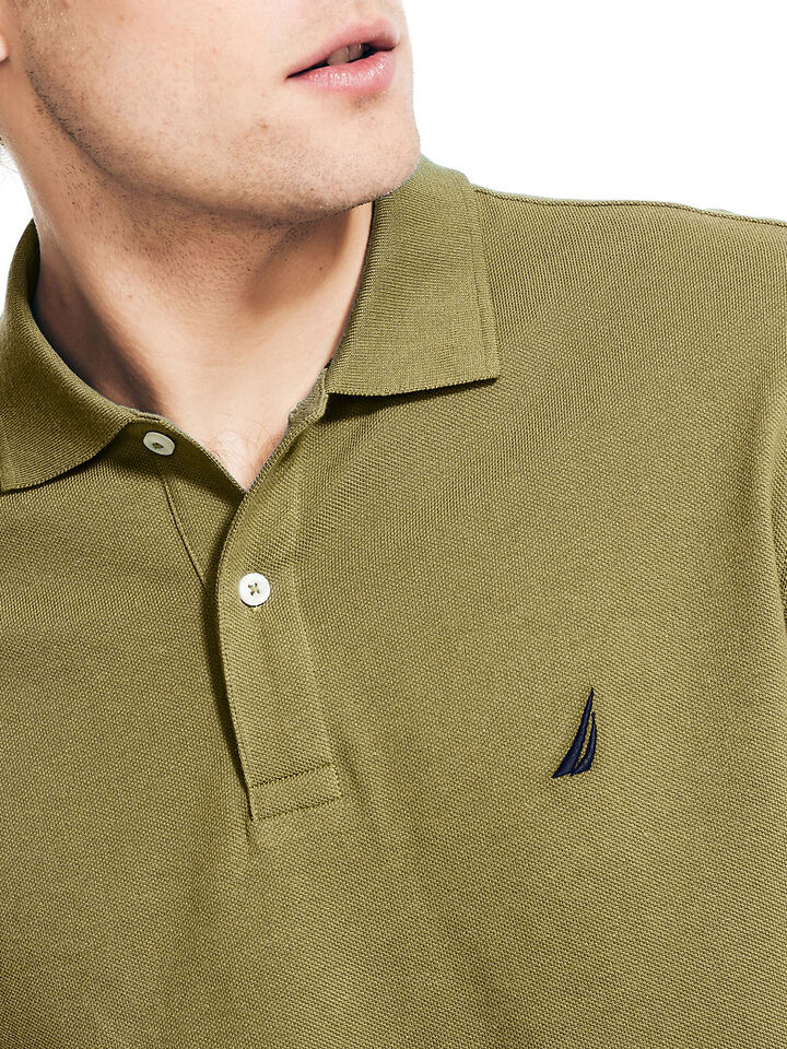 Essentials Regular Fit Pique Polo, Cape Olive, hi-res image number 4