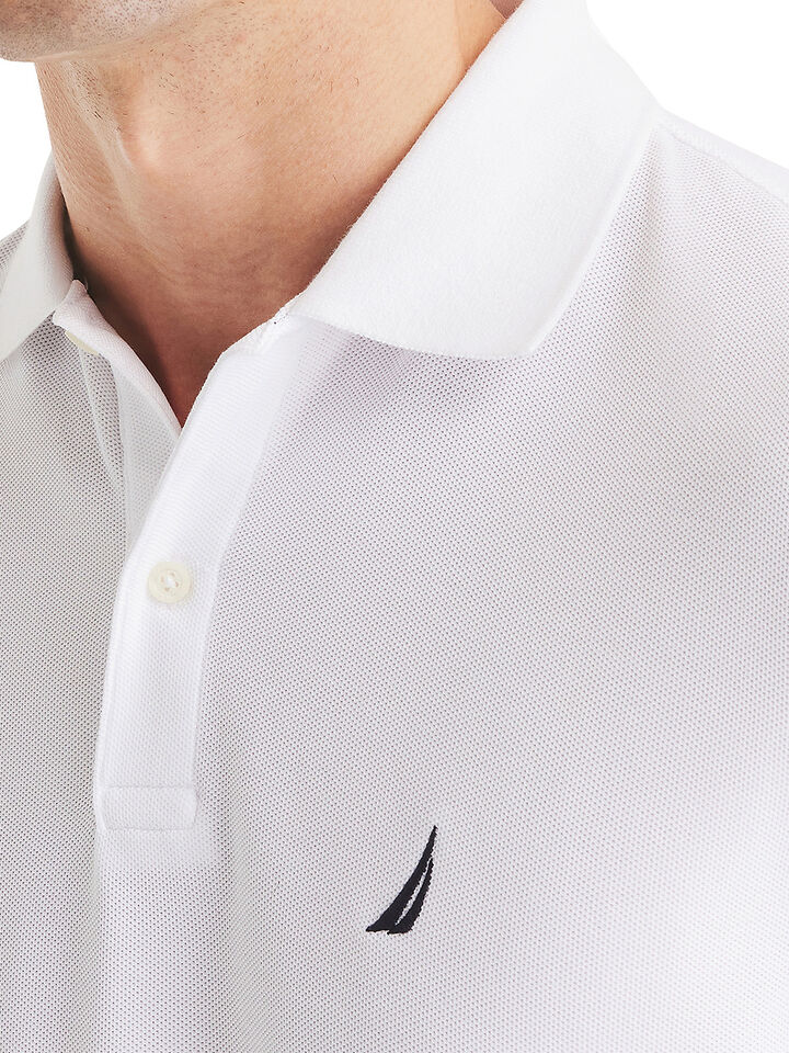 Big & Tall Alecto Pique Cotton Polo, White, hi-res image number 4