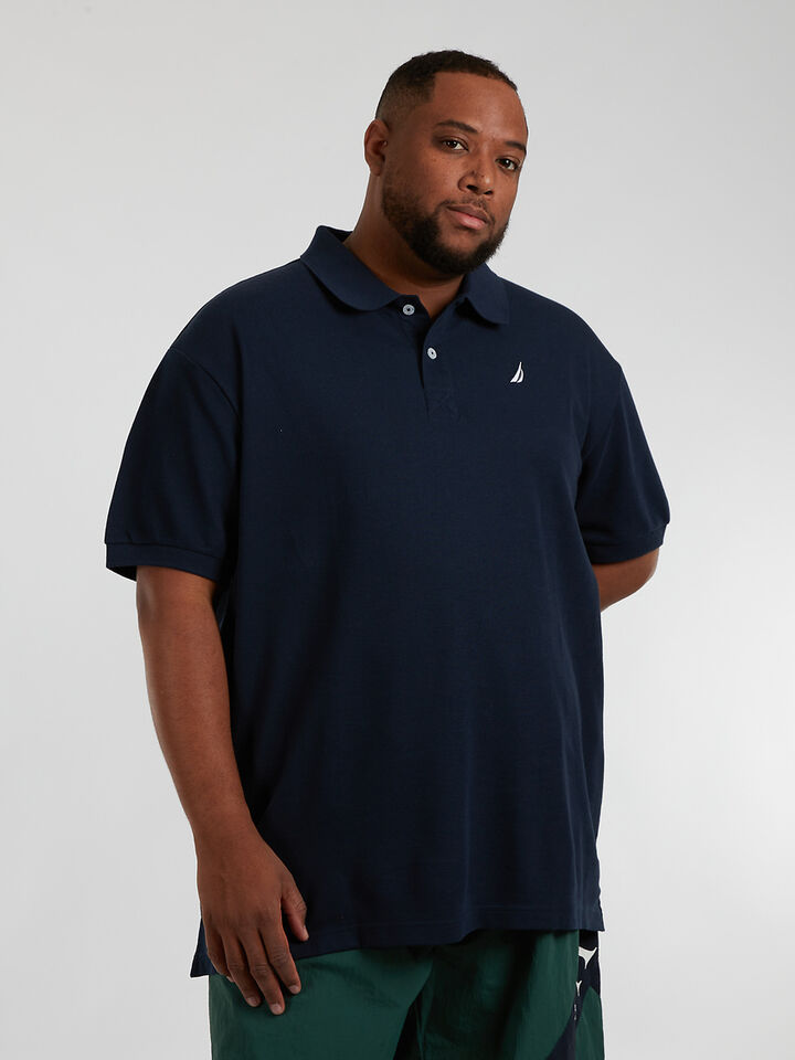 Big & Tall Tribeca Pique Cotton Polo, Navy, hi-res image number 1