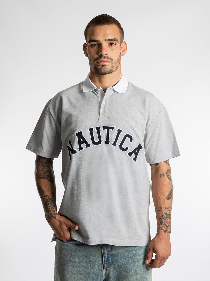 Short Sleeve Relaxed Fit Arch Polo Shirt