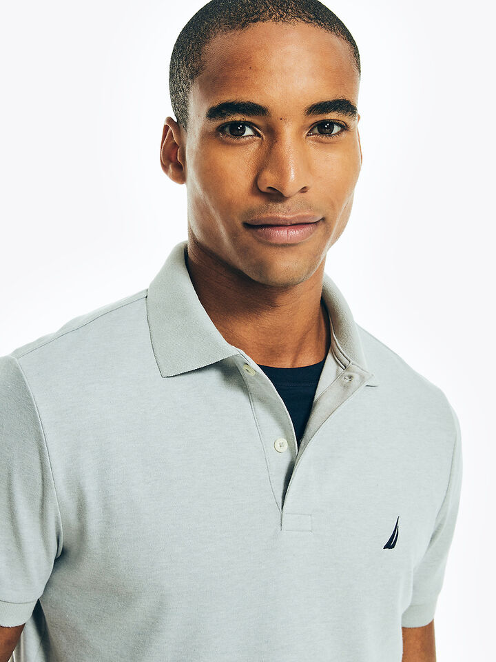 Nautica Essentials Interlock Slim Fit Polo, Grey Heather, hi-res image number 4