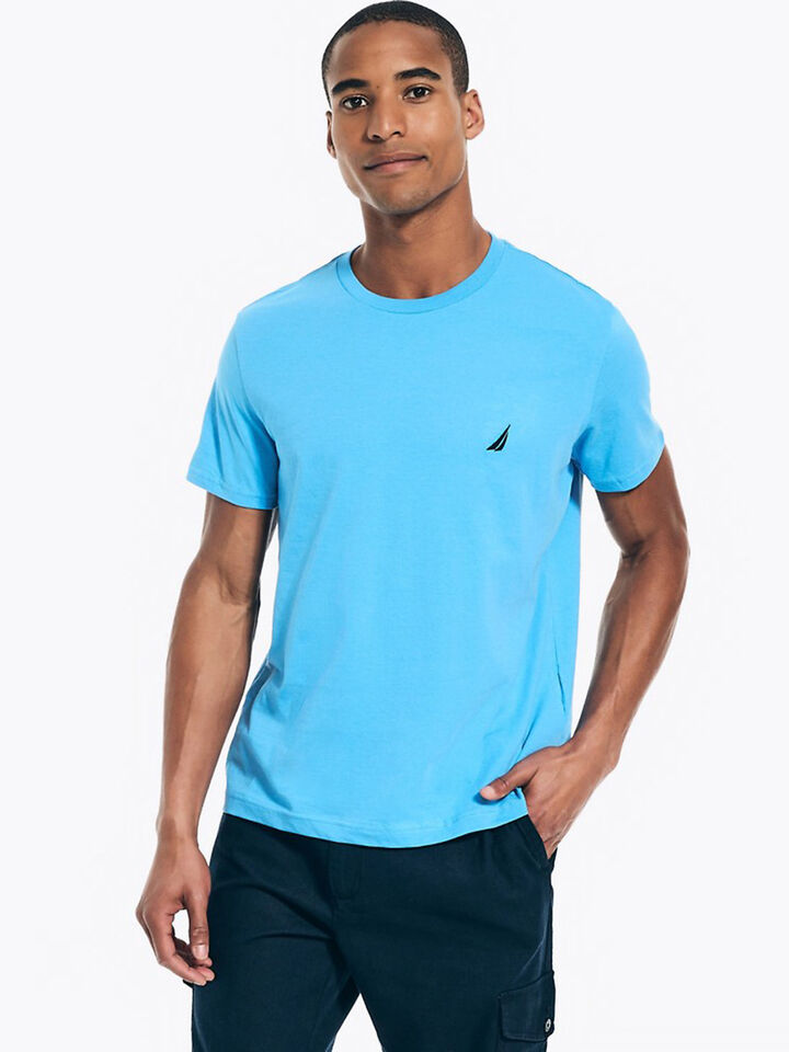 Emblem Regular Fit Tee, Noon Blue, hi-res image number 1