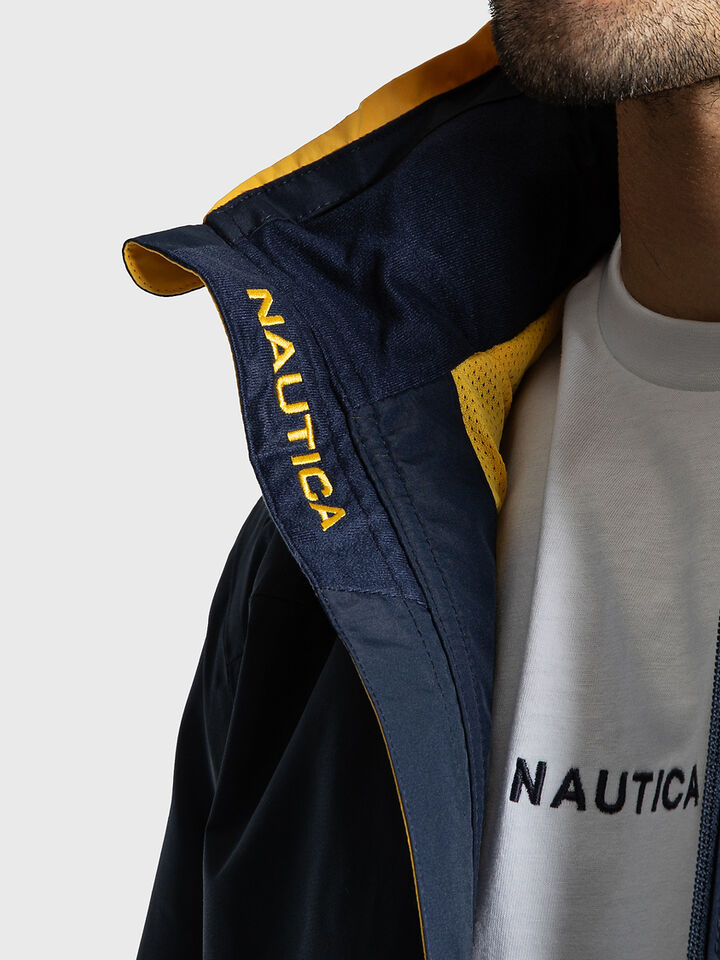 Regular Fit Sailing Jacket, Navy Seas, hi-res image number 3
