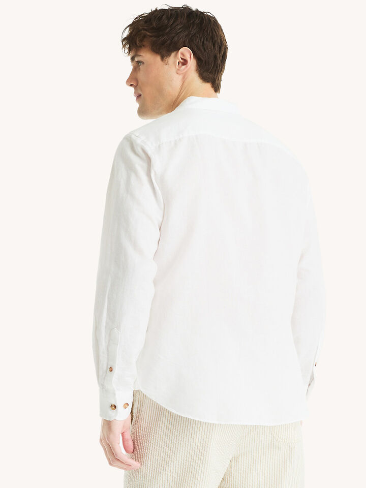 Long Sleeve Linen Blend Regular Fit Shirt