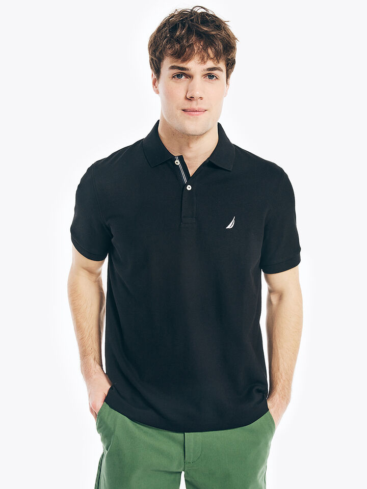 Solid Regular Fit Pique Cotton Polo