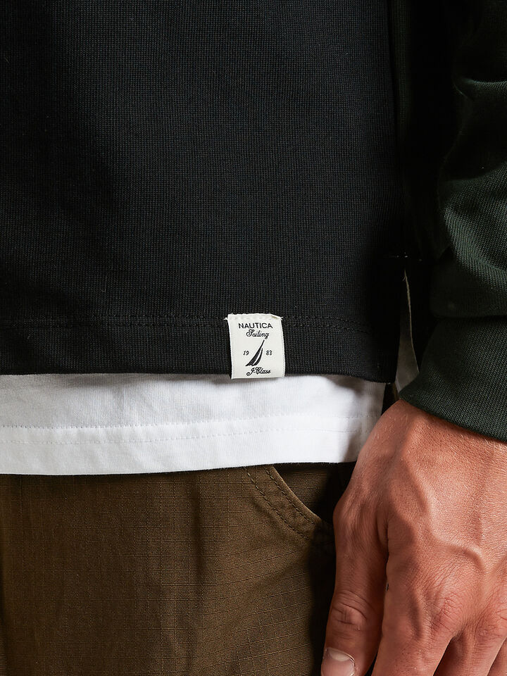 Shield Cut & Sew &frac14; Zip Regular Fit Sweater, Dark Green, hi-res image number 5