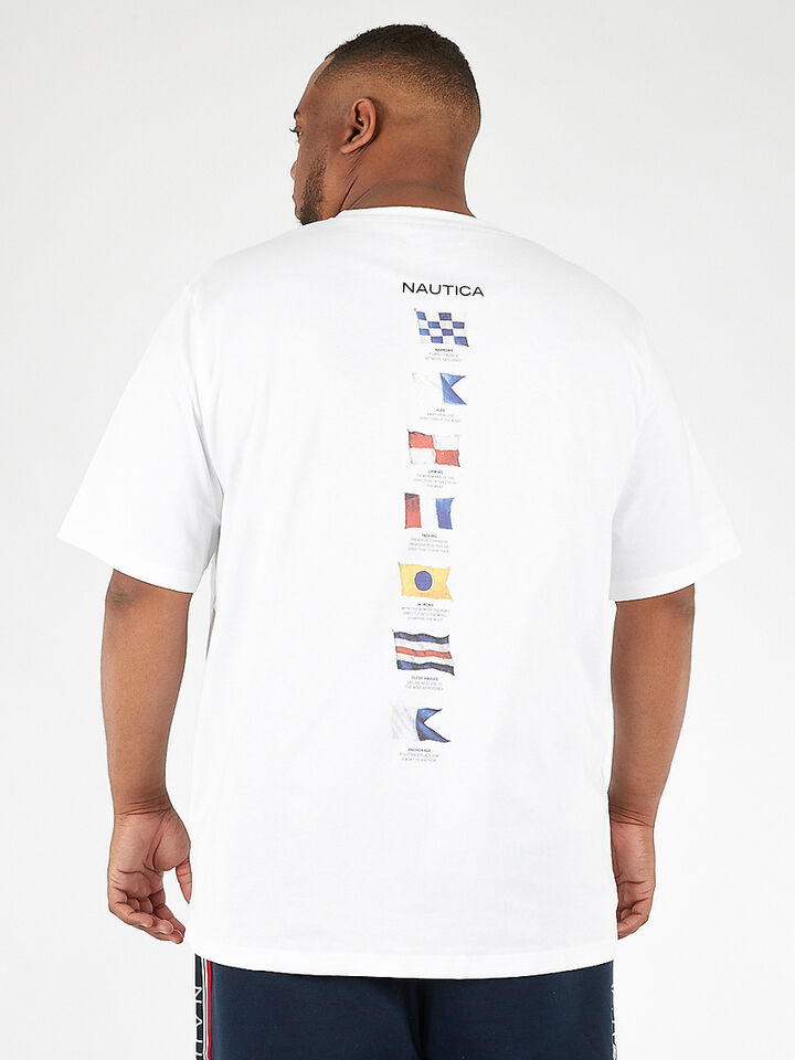 Big & Tall Nautica Essentials Collection Archie Tee, White, hi-res image number 1