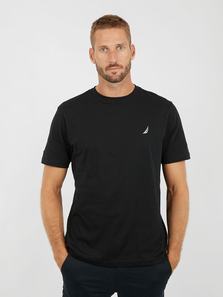 Nautica Essentials Collection Bowen Tee, Black, hi-res image number 1