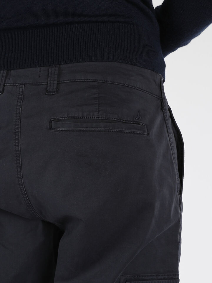 Pleated Cargo Pants, Navy, hi-res image number 3