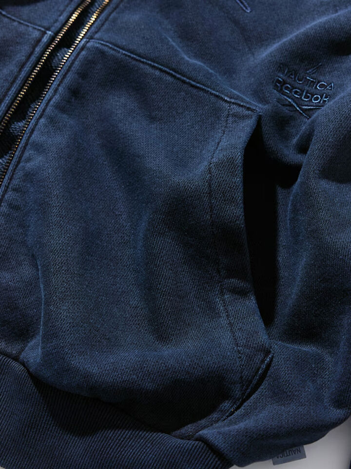 Special Edition Nautica Japan x Reebok Pigment Dyed Zip Hoodie, Navy, hi-res image number 9