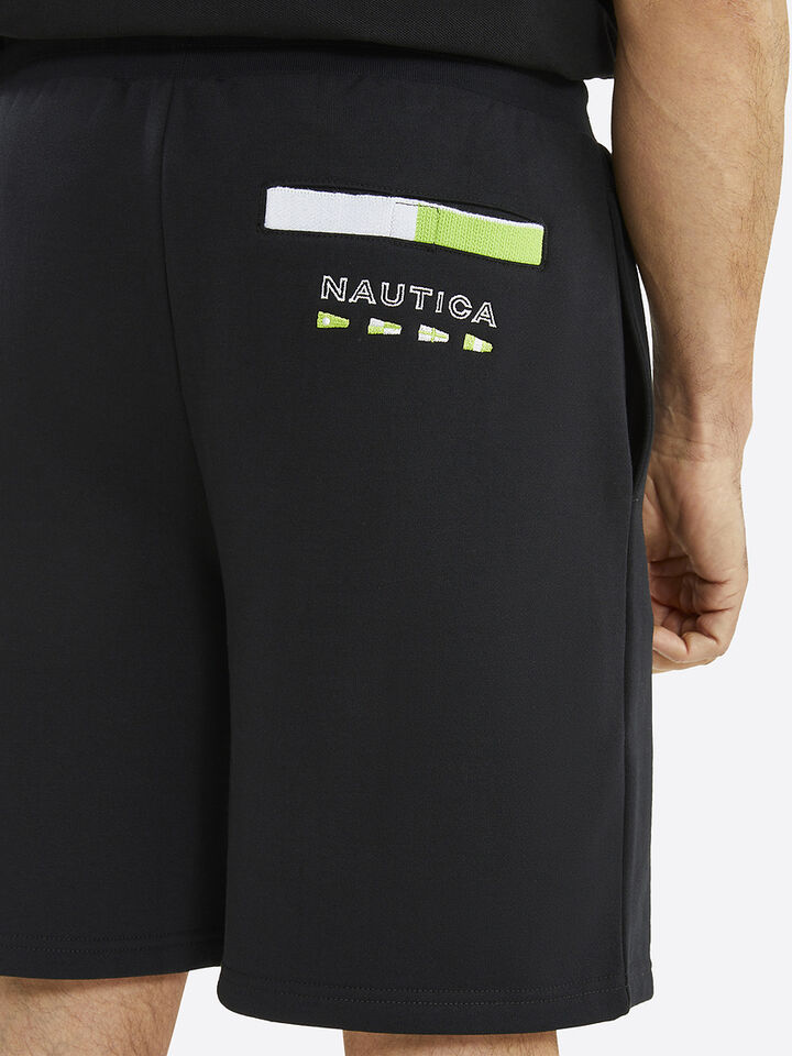 Sawton 7.5" Fleece Track Shorts, Black, hi-res image number 3