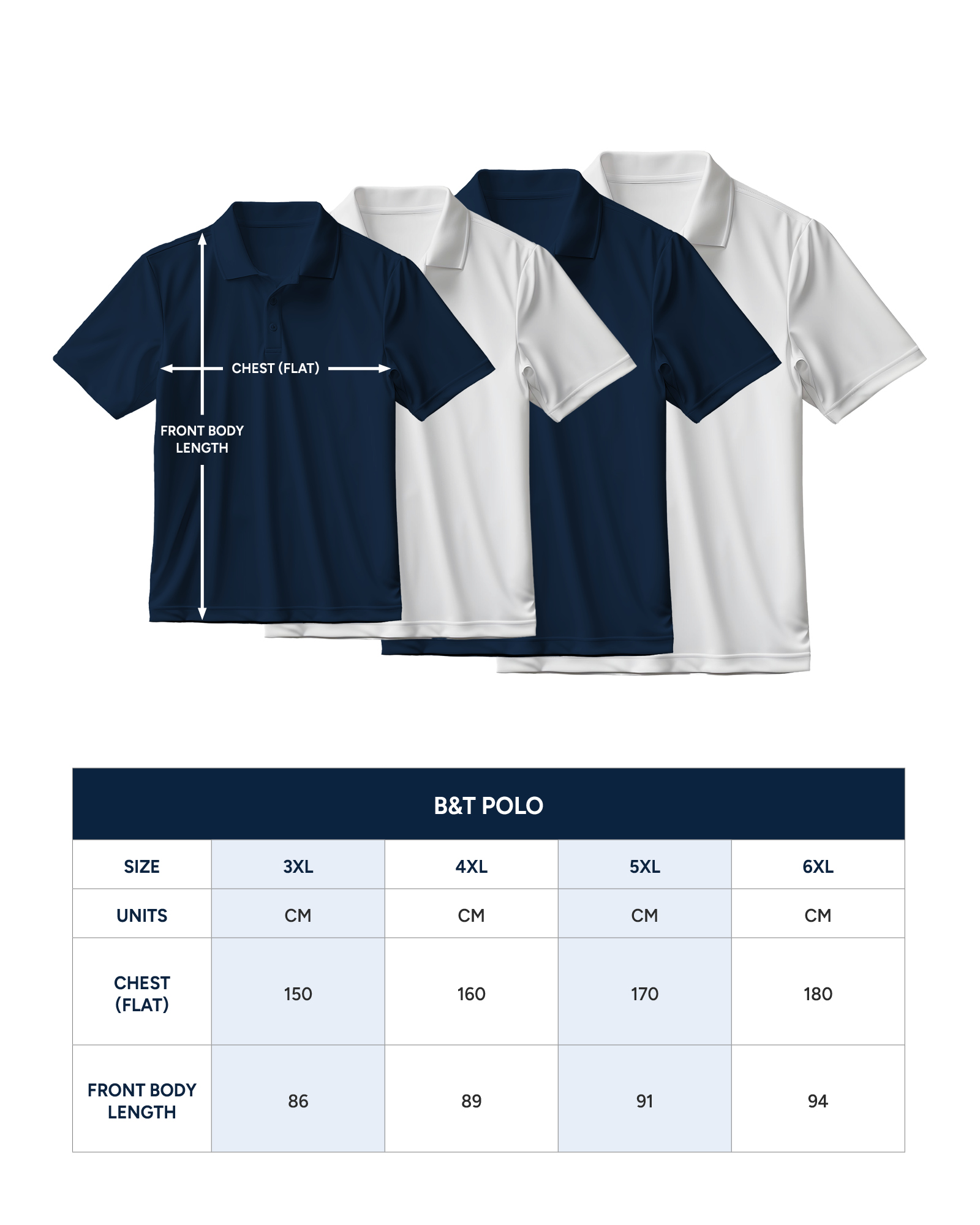Big and Tall Polo Size Guide